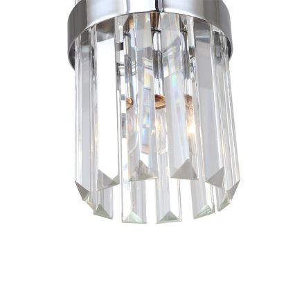 Hanglamp aan kabel VETRO 1xE14/10W/230V glanzend chroom