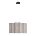 Hanglamp aan kabel WAVY 1xE27/14W/230V grijs