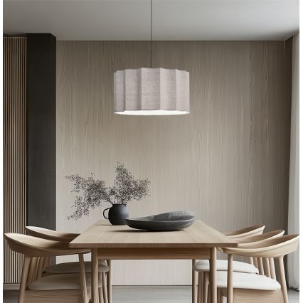 Hanglamp aan kabel WAVY 1xE27/14W/230V grijs