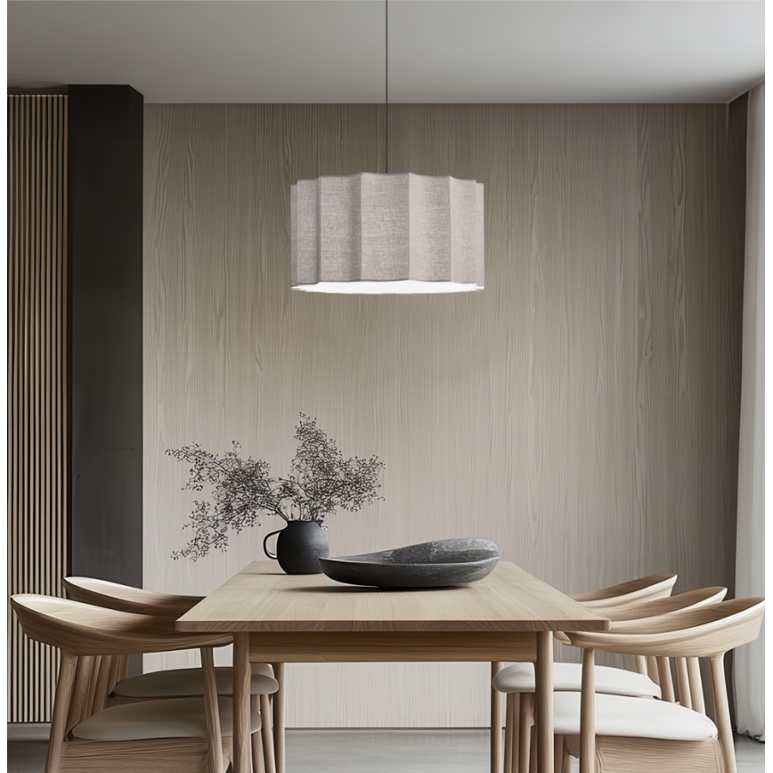 Hanglamp aan kabel WAVY 1xE27/14W/230V grijs
