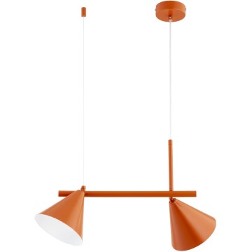 Hanglamp aan kabel ZELTA 2xE27/15W/230V oranje