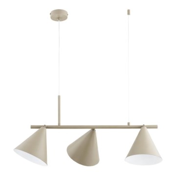 Hanglamp aan kabel ZELTA 3xE27/15W/230V beige