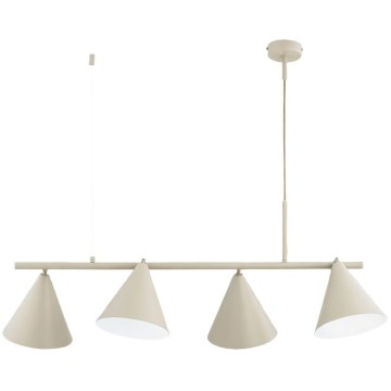 Hanglamp aan kabel ZELTA 4xE27/15W/230V beige