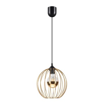 Hanglamp aan kabel ZOYA 1xE27/60W/230V goudkleurig