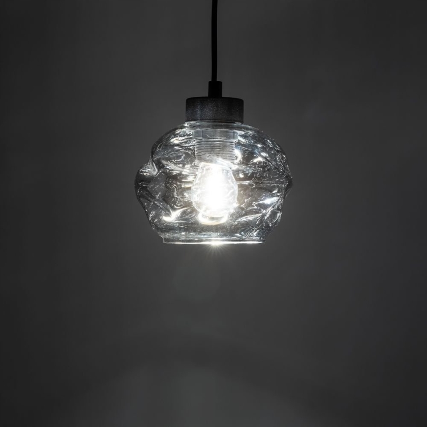 Hanglamp aan kabel ZULIA 1xE27/15W/230V zwart/rookzwart