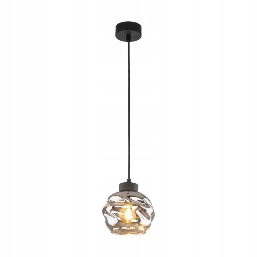 Hanglamp aan kabel ZULIA 1xE27/15W/230V zwart/rookzwart