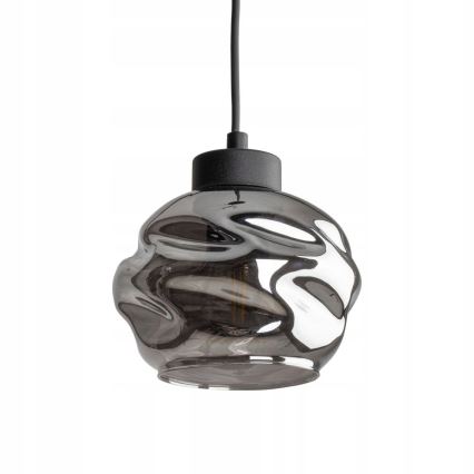 Hanglamp aan kabel ZULIA 1xE27/15W/230V zwart/rookzwart