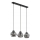 Hanglamp aan kabel ZULIA 3xE27/15W/230V zwart/gerookt zwart
