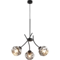Hanglamp aan kabel ZULIA 3xE27/15W/230V zwart/rookzwart