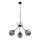 Hanglamp aan kabel ZULIA 3xE27/15W/230V zwart/rookzwart