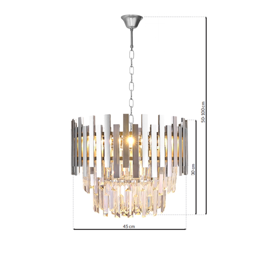 Hanglamp aan ketting ASPEN 6xE14/40W/230V