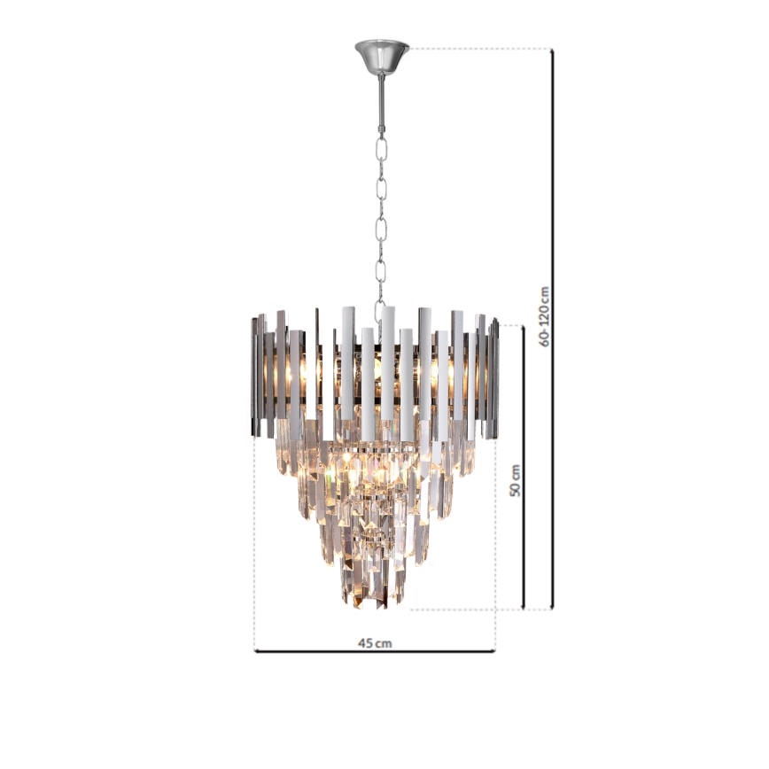 Hanglamp aan ketting ASPEN 9xE14/40W/230V