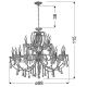Hanglamp aan ketting AURORA 15xE14/40W/230V