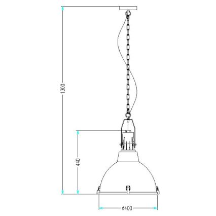Hanglamp aan ketting BRENT 1xE27/60W/230V