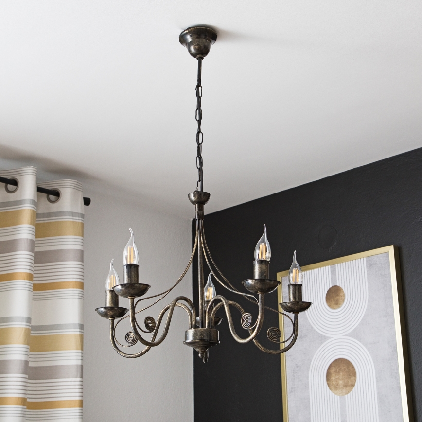 Hanglamp aan ketting DONATO 5xE14/40W/230V