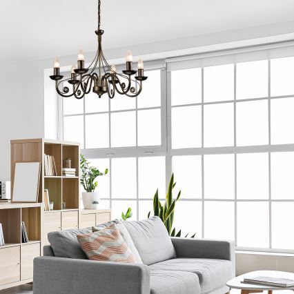 Hanglamp aan ketting DONATO 6xE14/40W/230V