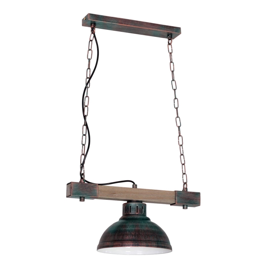 Hanglamp aan ketting HAKON 1xE27/60W/230V patina