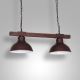 Hanglamp aan ketting HAKON 2xE27/60W/230V donker