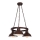 Hanglamp aan ketting HAKON ROUND 3xE27/60W/230V donker