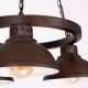 Hanglamp aan ketting HAKON ROUND 3xE27/60W/230V donker
