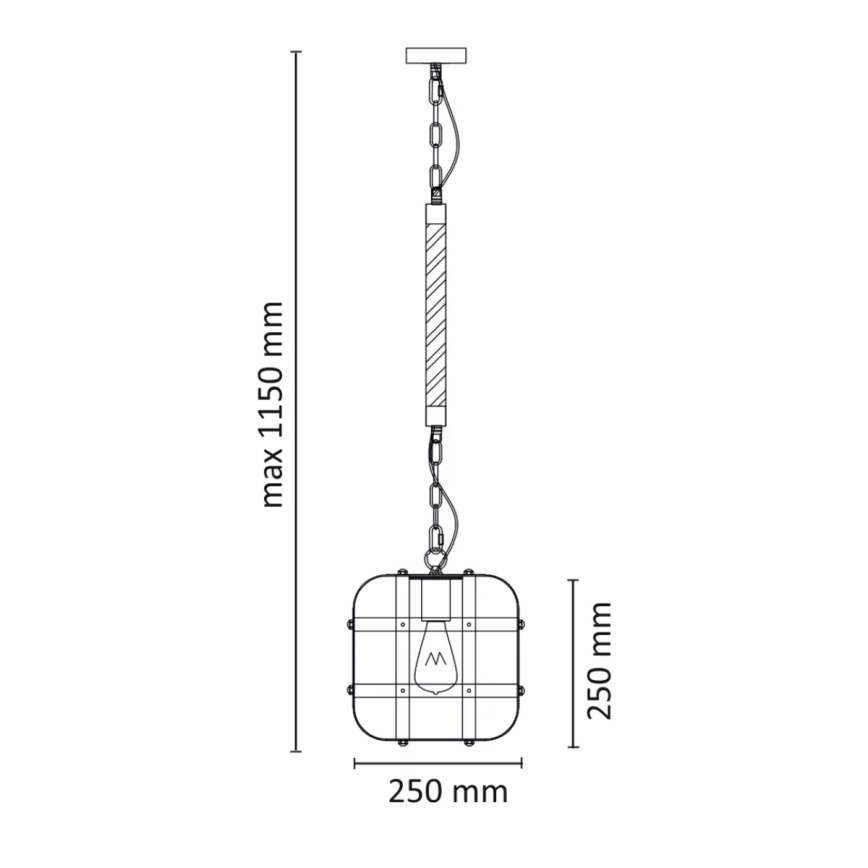 Hanglamp aan ketting KLATKA 1xE27/10W/230V