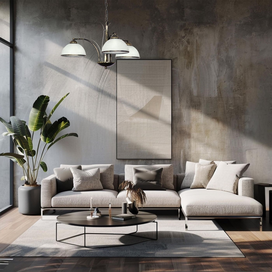 Hanglamp aan ketting KORFU 3xE27/60W/230V