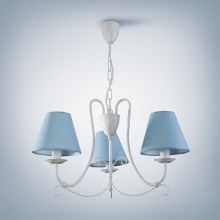 Hanglamp aan ketting LILLIAN 3xE14/40W/230V lichtblauw