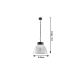 Hanglamp aan ketting LOFT 1xE27/60W/230V doorzichtig/grafiet