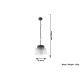 Hanglamp aan ketting MARINA 1xE27/60W/230V