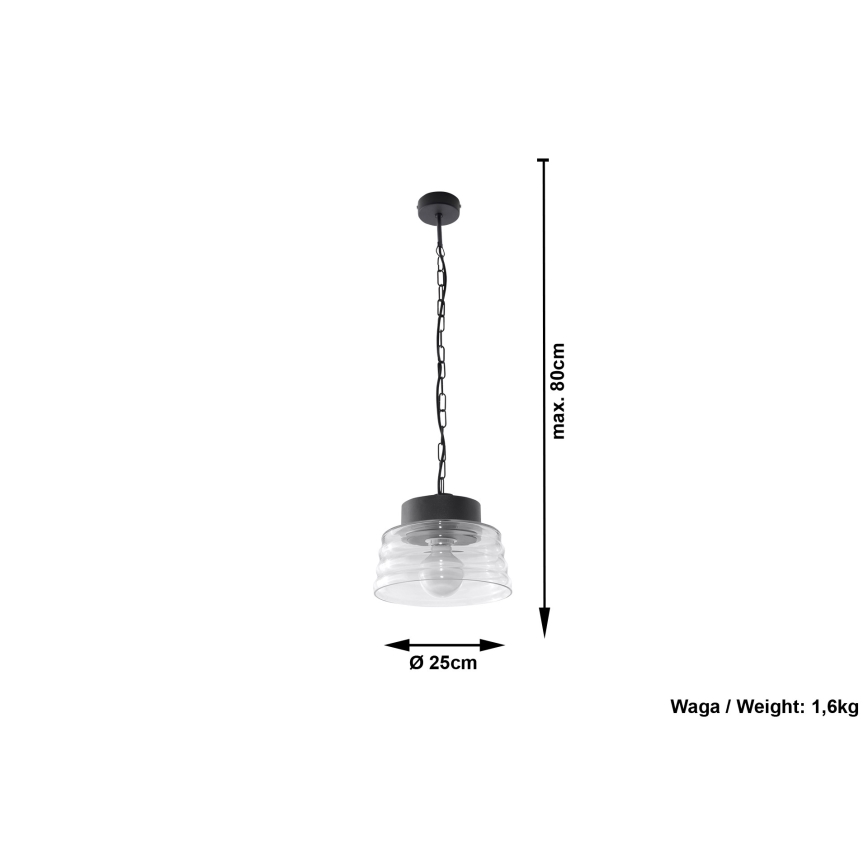 Hanglamp aan ketting MARINA 1xE27/60W/230V