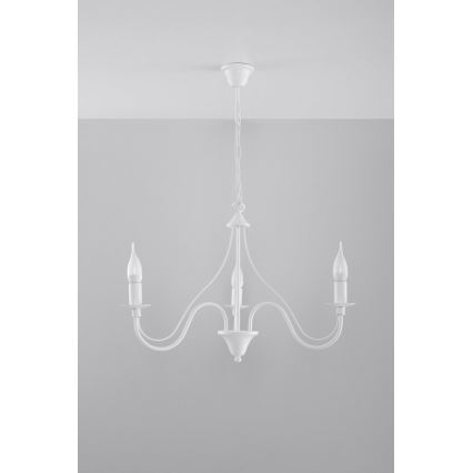 Hanglamp aan ketting MINERWA 3 3xE14/40W/230V wit