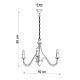 Hanglamp aan ketting MINERWA 3 3xE14/40W/230V wit