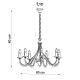 Hanglamp aan ketting MINERWA 7 7xE14/40W/230V wit
