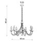 Hanglamp aan ketting MINERWA 7 7xE14/40W/230V zwart
