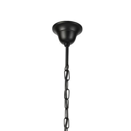Hanglamp aan ketting RETRO 5xE27/60W/230V zwart/wit