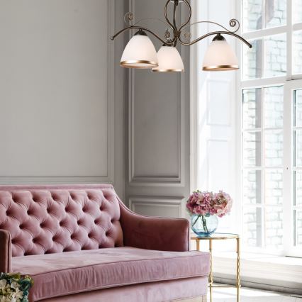 Hanglamp aan ketting RETRO II 3x E27 / 60W / 230V