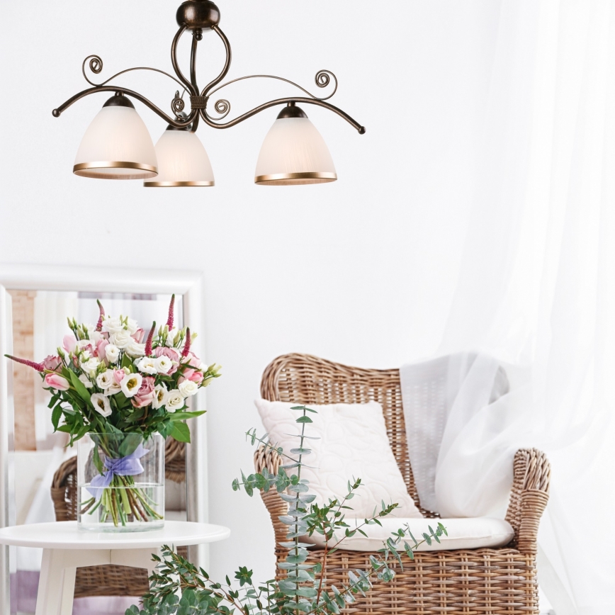 Hanglamp aan ketting RETRO II 3x E27 / 60W / 230V