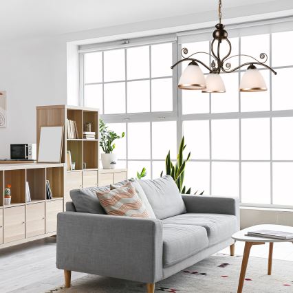 Hanglamp aan ketting RETRO II 3x E27 / 60W / 230V