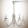 Hanglamp aan ketting VIRGINIA CRYSTAL 5xE14/40W/230V wit