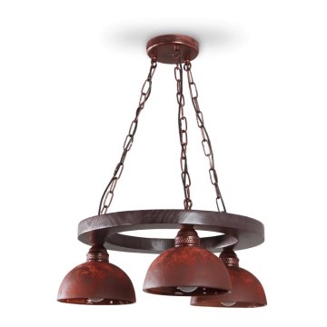 Hanglamp aan ketting VIRIONI 3xE27/60W/230V