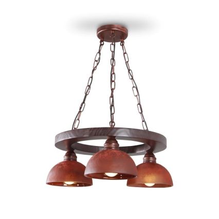 Hanglamp aan ketting VIRIONI 3xE27/60W/230V