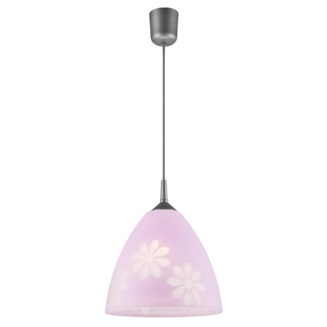 Hanglamp aan koord 1xE27/60W/230V bloemen