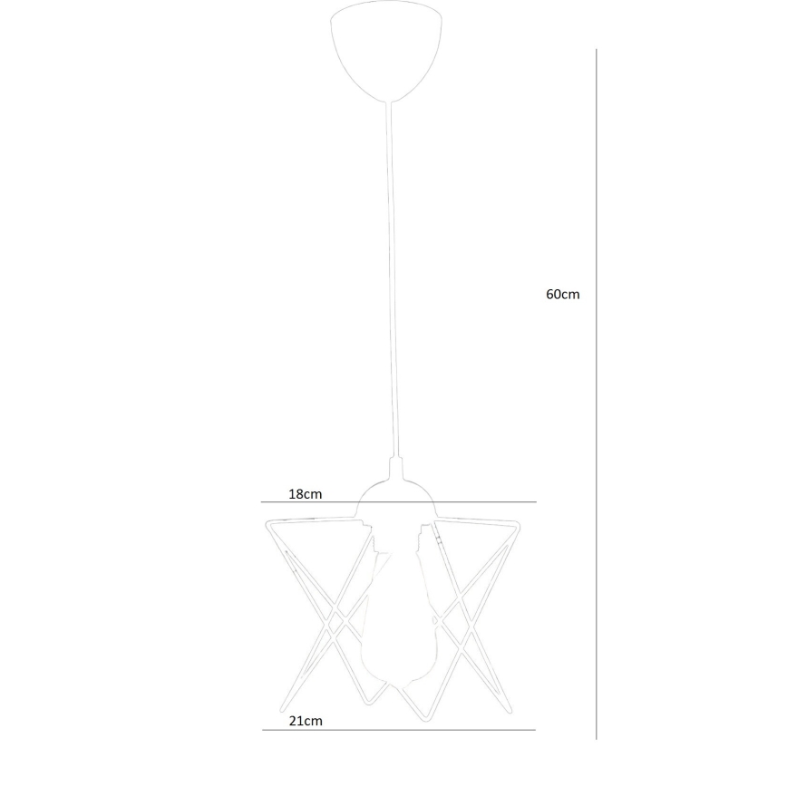 Hanglamp aan koord 1xE27/60W/230V