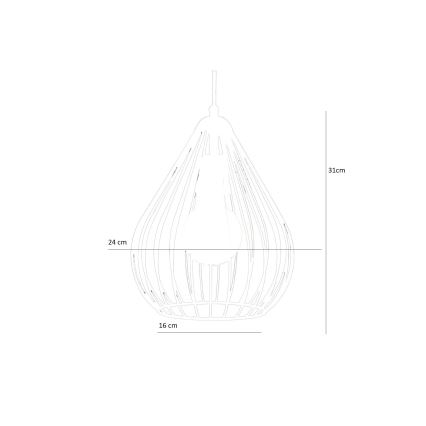 Hanglamp aan koord 1xE27/60W/230V