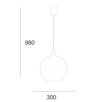 Hanglamp aan koord 1xE27/60W/230V