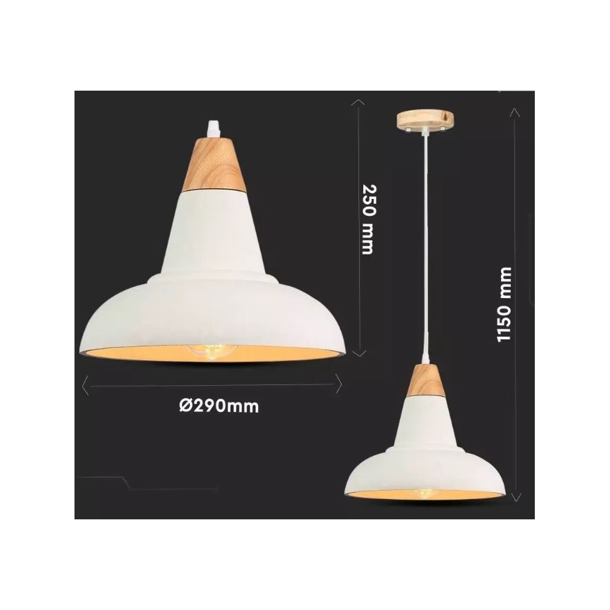 Hanglamp aan koord 1xE27/60W/230V