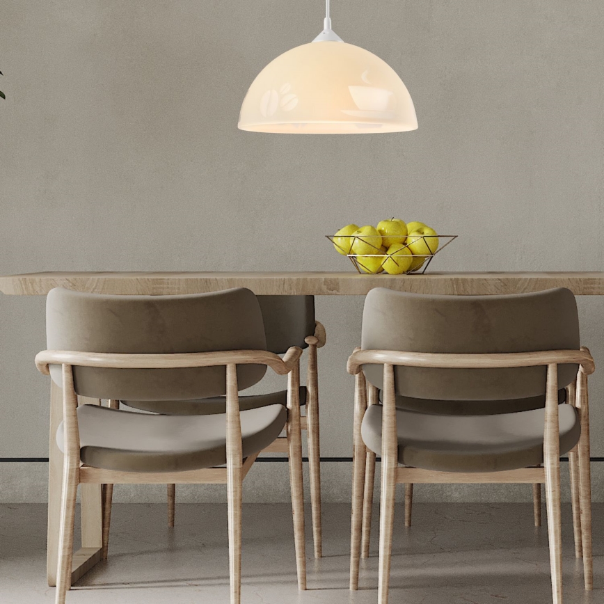 Hanglamp aan koord 1xE27/60W/230V KOFFIE