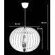 Hanglamp aan koord 1xE27/60W/230V wit diameter 20 cm hout