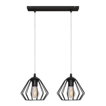 Hanglamp aan koord AGAT 2x E27 / 15W / 230V
