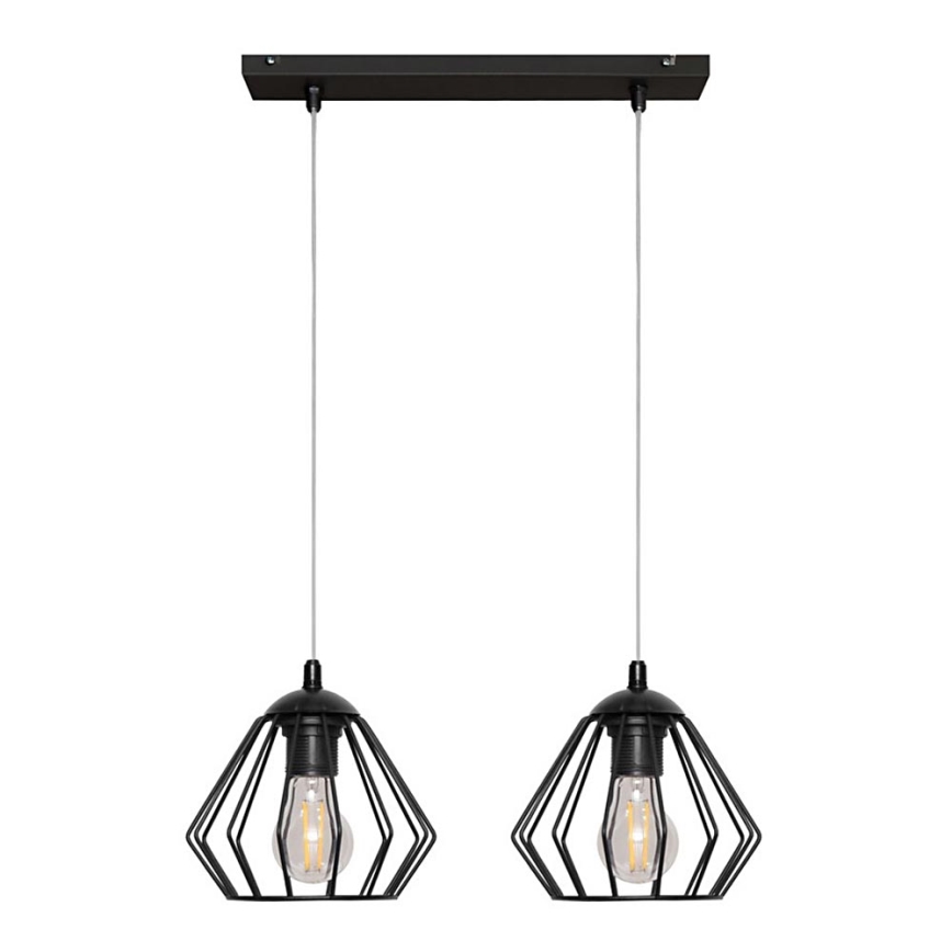 Hanglamp aan koord AGAT 2x E27 / 15W / 230V